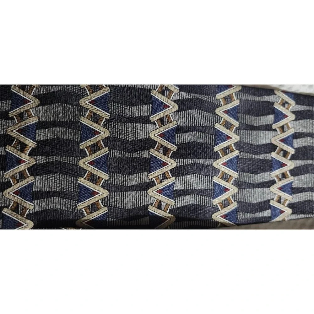 Oleg Cassini Men's 100% Silk Tie Geometric‎ Art Deco Classic vintage Careercore
